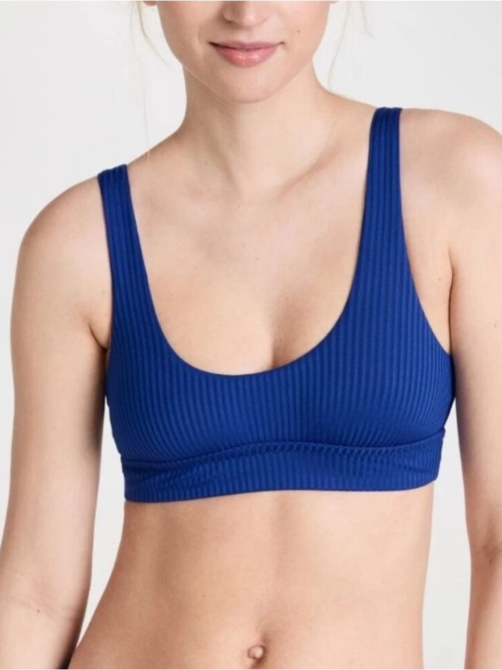 New! Vitamin A Royal Blue Sienna Banded Bralette Bikini Top Size XS 39125